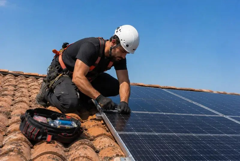 Maintenance et monitoring de panneaux solaires à Estavar
